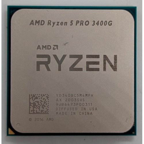 Процесор AMD Ryzen 5 PRO 3400G 3.7(4.2)GHz 4MB sAM4 Tray (YD340BC5M4MFH) (Відновлено продавцем, 732379) купити з перевіркою сумісності: огляд, характеристики, ціна у Києві, Львові, Вінниці, Хмельницькому, Івано-Франківську, Україні | інтернет-магазин TELEMART.UA фото