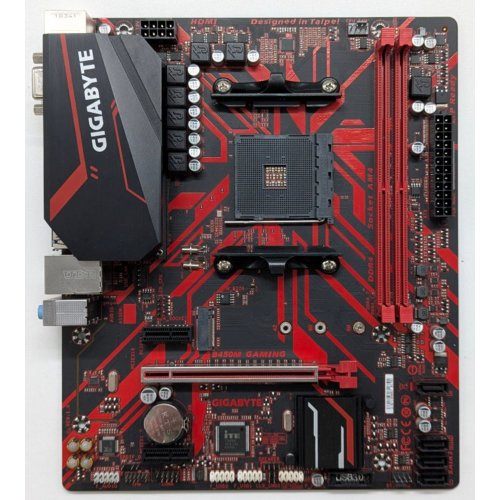 Материнська плата Gigabyte B450M GAMING (sAM4, AMD B450) (Відновлено продавцем, 732383) купити з перевіркою сумісності: огляд, характеристики, ціна у Києві, Львові, Вінниці, Хмельницькому, Івано-Франківську, Україні | інтернет-магазин TELEMART.UA фото