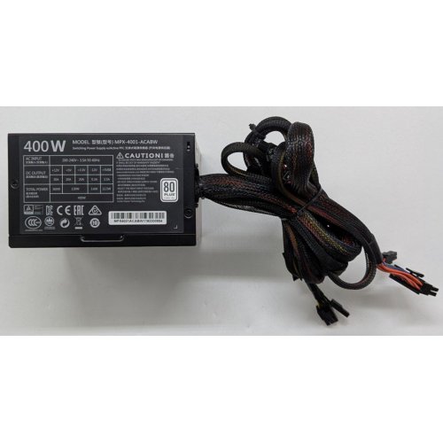 Блок живлення Cooler Master MasterWatt Lite 400W (MPX-4001-ACABW-EU) (Відновлено продавцем, 732612) купити з перевіркою сумісності: огляд, характеристики, ціна у Києві, Львові, Вінниці, Хмельницькому, Івано-Франківську, Україні | інтернет-магазин TELEMART.UA фото