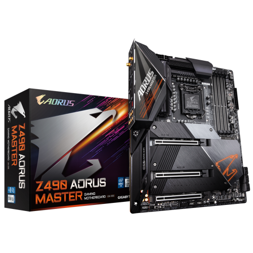 Материнська плата Gigabyte Z490 AORUS MASTER (s1200, Intel Z490) (Відновлено продавцем, 732626) купити з перевіркою сумісності: огляд, характеристики, ціна у Києві, Львові, Вінниці, Хмельницькому, Івано-Франківську, Україні | інтернет-магазин TELEMART.UA фото