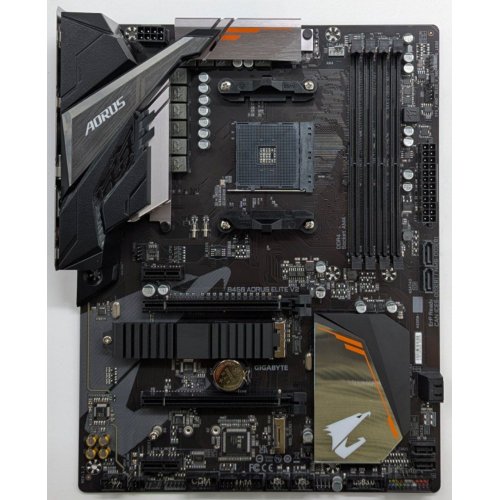 Материнська плата Gigabyte B450 AORUS ELITE V2 (sAM4, AMD B450) (Відновлено продавцем, 732687) купити з перевіркою сумісності: огляд, характеристики, ціна у Києві, Львові, Вінниці, Хмельницькому, Івано-Франківську, Україні | інтернет-магазин TELEMART.UA фото