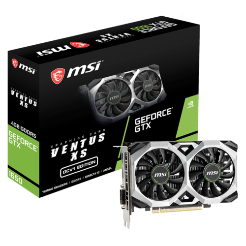 Відеокарта MSI GeForce GTX 1650 VENTUS XS OC 4096MB (GTX 1650 VENTUS XS 4G OCV1) (Відновлено продавцем, 732692) купити з перевіркою сумісності: огляд, характеристики, ціна у Києві, Львові, Вінниці, Хмельницькому, Івано-Франківську, Україні | інтернет-магазин TELEMART.UA фото