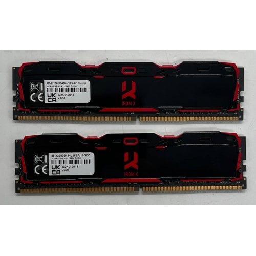 Озп GoodRAM DDR4 16GB (2x8GB) 3200Mhz Iridium X Black (IR-X3200D464L16SA/16GDC) (Відновлено продавцем, 732986) купити з перевіркою сумісності: огляд, характеристики, ціна у Києві, Львові, Вінниці, Хмельницькому, Івано-Франківську, Україні | інтернет-магазин TELEMART.UA фото