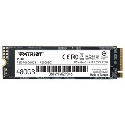 Уценка ssd-диск Patriot P310 480GB M.2 (2280 PCI-E) NVMe x4 (P310P480GM28) (Следы использования, 733005)