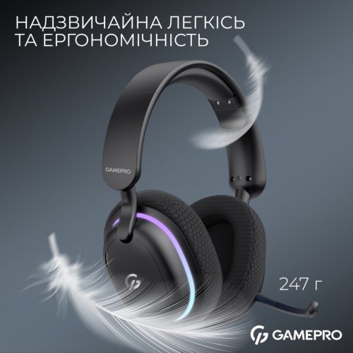 Купити Навушники GamePro Asgard Bragi RGB (HSW250B) Black - ціна в Києві, Львові, Вінниці, Хмельницькому, Франківську, Україні | інтернет-магазин TELEMART.UA фото