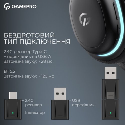 Купити Навушники GamePro Asgard Bragi RGB (HSW250B) Black - ціна в Києві, Львові, Вінниці, Хмельницькому, Франківську, Україні | інтернет-магазин TELEMART.UA фото