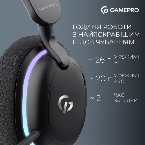 Купити Навушники GamePro Asgard Bragi RGB (HSW250B) Black - ціна в Києві, Львові, Вінниці, Хмельницькому, Франківську, Україні | інтернет-магазин TELEMART.UA фото