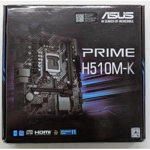 Материнська плата Asus PRIME H510M-K (s1200, Intel H510) (Відновлено продавцем, 733445) купити з перевіркою сумісності: огляд, характеристики, ціна у Києві, Львові, Вінниці, Хмельницькому, Івано-Франківську, Україні | інтернет-магазин TELEMART.UA фото