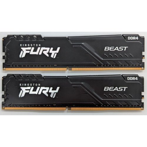 Купить Озу Kingston DDR4 16GB (2x8GB) 3600Mhz FURY Beast Black (KF436C17BBK2/16) (Восстановлено продавцом, 734187) с проверкой совместимости: обзор, характеристики, цена в Киеве, Днепре, Одессе, Харькове, Украине | интернет-магазин TELEMART.UA фото