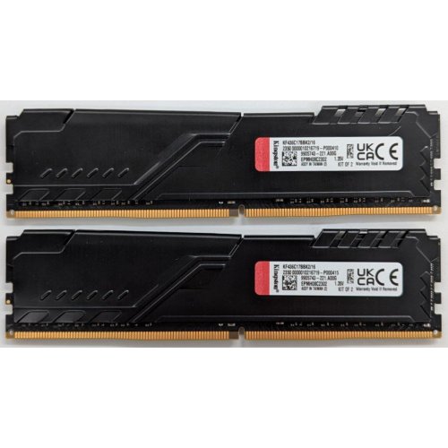 Озп Kingston DDR4 16GB (2x8GB) 3600Mhz FURY Beast Black (KF436C17BBK2/16) (Відновлено продавцем, 734187) купити з перевіркою сумісності: огляд, характеристики, ціна у Києві, Львові, Вінниці, Хмельницькому, Івано-Франківську, Україні | інтернет-магазин TELEMART.UA фото