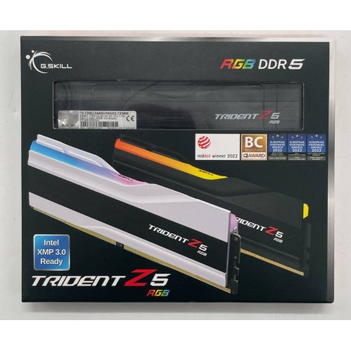 Озп G.Skill DDR5 32GB (2x16GB) 7200Mhz Trident Z5 RGB (F5-7200J3445G16GX2-TZ5RK) (Відновлено продавцем, 734622) купити з перевіркою сумісності: огляд, характеристики, ціна у Києві, Львові, Вінниці, Хмельницькому, Івано-Франківську, Україні | інтернет-магазин TELEMART.UA фото