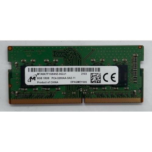 Озп Micron SODIMM DDR4 8GB 3200MHz (MTA8ATF1G64HZ-3G2J1) (Відновлено продавцем, 734661) купити з перевіркою сумісності: огляд, характеристики, ціна у Києві, Львові, Вінниці, Хмельницькому, Івано-Франківську, Україні | інтернет-магазин TELEMART.UA фото