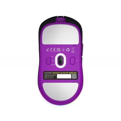 Фото Мышка HATOR Quasar 3 Ultra 8K Wireless (HTM770) Black/Violet