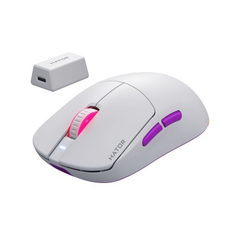 Photo Mouse HATOR Quasar 3 Ultra 8K Wireless (HTM771) White/Violet