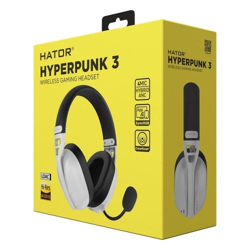 Купити Навушники HATOR Hyperpunk 3 Wireless (ESH16) White - ціна в Києві, Львові, Вінниці, Хмельницькому, Франківську, Україні | інтернет-магазин TELEMART.UA фото