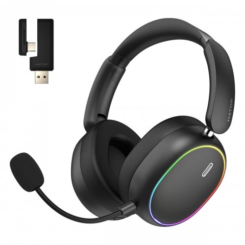 Наушники HATOR Phoenix 2 Wireless (ESH40) Black купить в Украине: Киев, Днепр, Харьков, Одесса  | Низкая цена, отзывы, характеристики от TELEMART фото