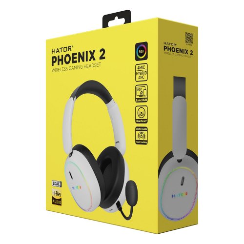 Купить Наушники HATOR Phoenix 2 Wireless (ESH41) White - цена в Харькове, Киеве, Днепре, Одессе
в интернет-магазине Telemart фото