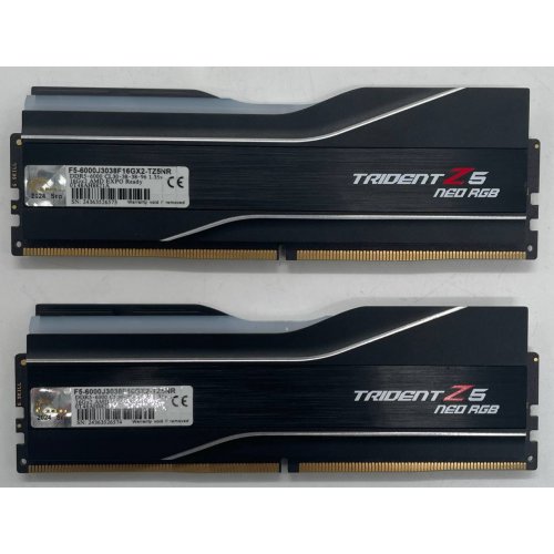 Озп G.Skill DDR5 32GB (2x16GB) 6000Mhz Trident Z5 Neo RGB (F5-6000J3038F16GX2-TZ5NR) (Відновлено продавцем, 734961) купити з перевіркою сумісності: огляд, характеристики, ціна у Києві, Львові, Вінниці, Хмельницькому, Івано-Франківську, Україні | інтернет-магазин TELEMART.UA фото