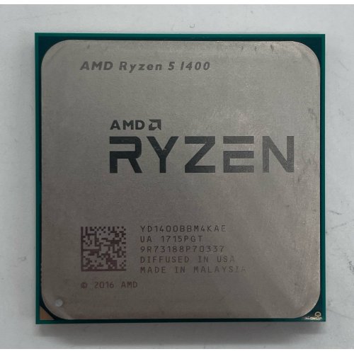 Купить Процессор AMD Ryzen 5 1400 3.2(3.4)GHz sAM4 Tray (YD1400BBAEMPK) (Восстановлено продавцом, 734965) с проверкой совместимости: обзор, характеристики, цена в Киеве, Днепре, Одессе, Харькове, Украине | интернет-магазин TELEMART.UA фото