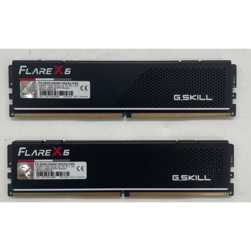 Купить Озу G.Skill DDR5 32GB (2x16GB) 5200Mhz Flare X5 (F5-5200J3636C16GX2-FX5) (Восстановлено продавцом, 735042) с проверкой совместимости: обзор, характеристики, цена в Киеве, Днепре, Одессе, Харькове, Украине | интернет-магазин TELEMART.UA фото