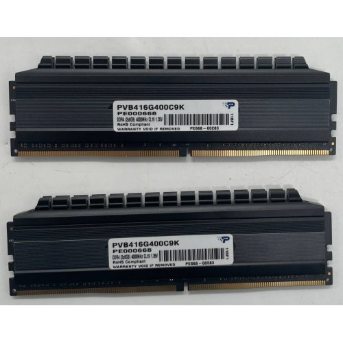 Озп Patriot DDR4 16GB (2x8GB) 4000Mhz Viper 4 Blackout (PVB416G400C9K) (Відновлено продавцем, 735045) купити з перевіркою сумісності: огляд, характеристики, ціна у Києві, Львові, Вінниці, Хмельницькому, Івано-Франківську, Україні | інтернет-магазин TELEMART.UA фото