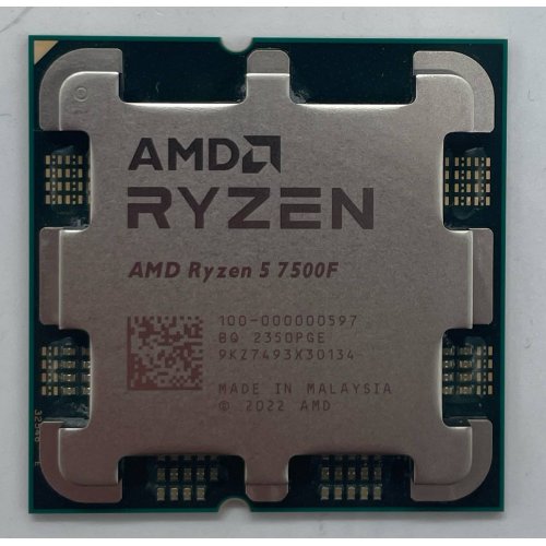 Процесор AMD Ryzen 5 7500F 3.7(5.0)GHz 32MB sAM5 Tray (100-000000597) (Відновлено продавцем, 735107) купити з перевіркою сумісності: огляд, характеристики, ціна у Києві, Львові, Вінниці, Хмельницькому, Івано-Франківську, Україні | інтернет-магазин TELEMART.UA фото