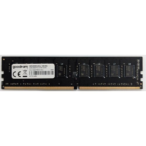 Озп GoodRAM DDR4 8GB 2666Mhz (GR2666D464L19S/8G) (Відновлено продавцем, 735429) купити з перевіркою сумісності: огляд, характеристики, ціна у Києві, Львові, Вінниці, Хмельницькому, Івано-Франківську, Україні | інтернет-магазин TELEMART.UA фото