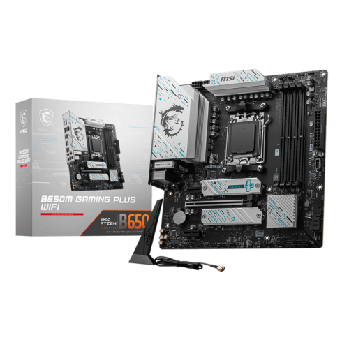 Купить Уценка материнская плата MSI B650M GAMING PLUS WIFI (sAM5, AMD B650) (Следы установки, 735452) с проверкой совместимости: обзор, характеристики, цена в Киеве, Днепре, Одессе, Харькове, Украине | интернет-магазин TELEMART.UA фото