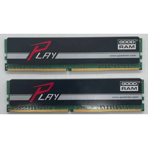 Купить Озу GoodRAM DDR4 8GB (2x4GB) 2133Mhz Play Black (GY2133D464L15S/8GDC) (Восстановлено продавцом, 735478) с проверкой совместимости: обзор, характеристики, цена в Киеве, Днепре, Одессе, Харькове, Украине | интернет-магазин TELEMART.UA фото