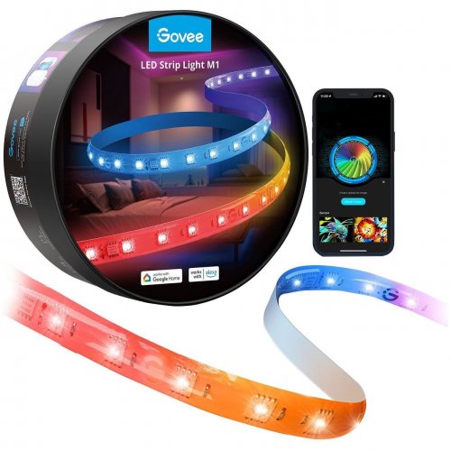 Купить Умная светодиодная лента Govee H61E3 Strip Light M1 RGBIC WI-FI/Bluetooth 2m (H61E03D1) White - цена в Харькове, Киеве, Днепре, Одессе
в интернет-магазине Telemart фото