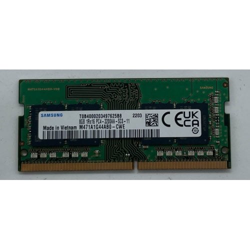 Озп Samsung SODIMM DDR4 8GB 3200Mhz (M471A1G44AB0-CWE) OEM (Відновлено продавцем, 735616) купити з перевіркою сумісності: огляд, характеристики, ціна у Києві, Львові, Вінниці, Хмельницькому, Івано-Франківську, Україні | інтернет-магазин TELEMART.UA фото