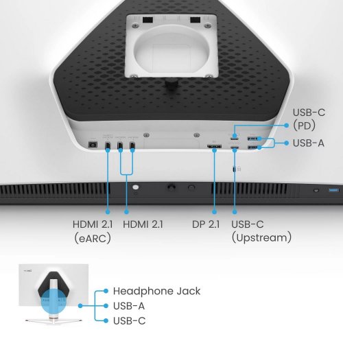 Купить Монитор BenQ 31.5" EX321UX (9H.LM7LB.QBE) White - цена в Харькове, Киеве, Днепре, Одессе
в интернет-магазине Telemart фото