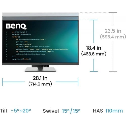 Купити Монітор BenQ 31.5" RD320U (9H.LMSLA.TBE) Metallic Grey - ціна в Києві, Львові, Вінниці, Хмельницькому, Франківську, Україні | інтернет-магазин TELEMART.UA фото