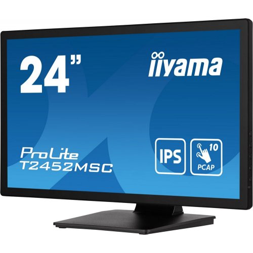 Купить Монитор Iiyama 23.8" ProLite T2452MSC-B1 Black - цена в Харькове, Киеве, Днепре, Одессе
в интернет-магазине Telemart фото