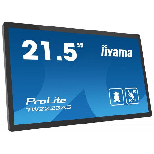 Купить Монитор Iiyama 21.5" ProLite TW2223AS-B2 Black - цена в Харькове, Киеве, Днепре, Одессе
в интернет-магазине Telemart фото