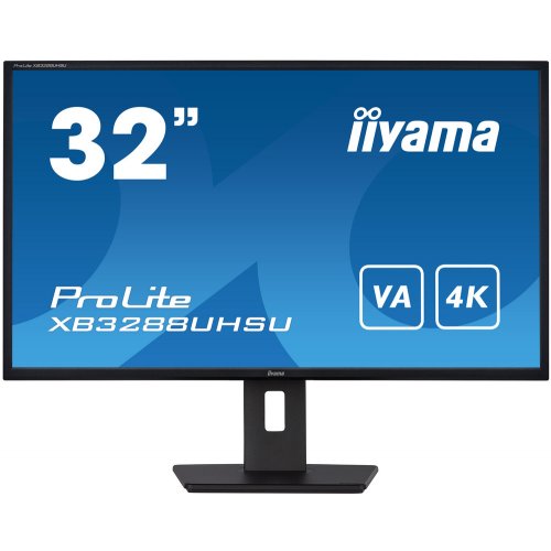 Купить Монитор Iiyama 31.5" ProLite XB3288UHSU-B5 Black - цена в Харькове, Киеве, Днепре, Одессе
в интернет-магазине Telemart фото