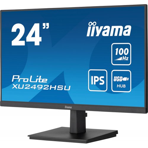 Купить Монитор Iiyama 23.8" ProLite XU2492HSU-B6 Black - цена в Харькове, Киеве, Днепре, Одессе
в интернет-магазине Telemart фото