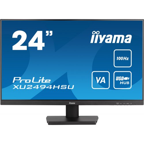 Купить Монитор Iiyama 23.8" ProLite XU2494HSU-B6 Black - цена в Харькове, Киеве, Днепре, Одессе
в интернет-магазине Telemart фото