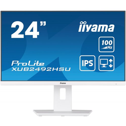 Купить Монитор Iiyama 23.8" ProLite XUB2492HSU-W6 White - цена в Харькове, Киеве, Днепре, Одессе
в интернет-магазине Telemart фото