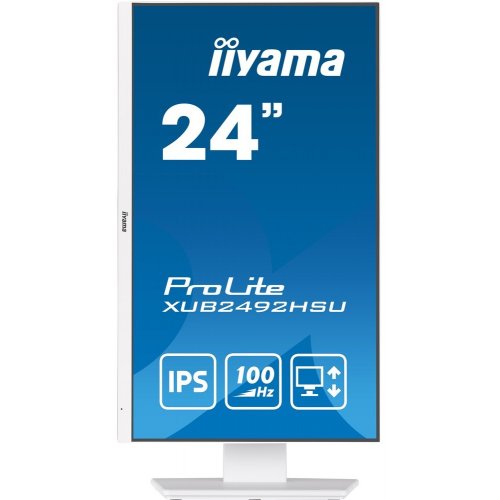 Купить Монитор Iiyama 23.8" ProLite XUB2492HSU-W6 White - цена в Харькове, Киеве, Днепре, Одессе
в интернет-магазине Telemart фото