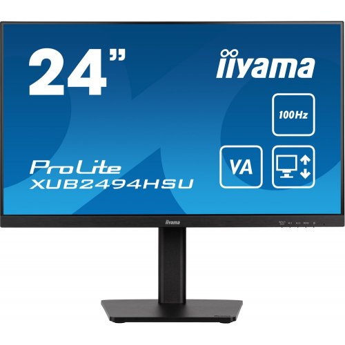 Купить Монитор Iiyama 23.8" ProLite XUB2494HSU-B6 Black - цена в Харькове, Киеве, Днепре, Одессе
в интернет-магазине Telemart фото