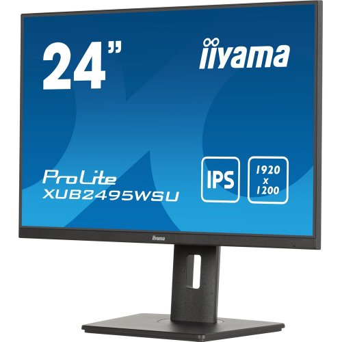 Купить Монитор Iiyama 24.1" ProLite XUB2495WSU-B7 Black - цена в Харькове, Киеве, Днепре, Одессе
в интернет-магазине Telemart фото