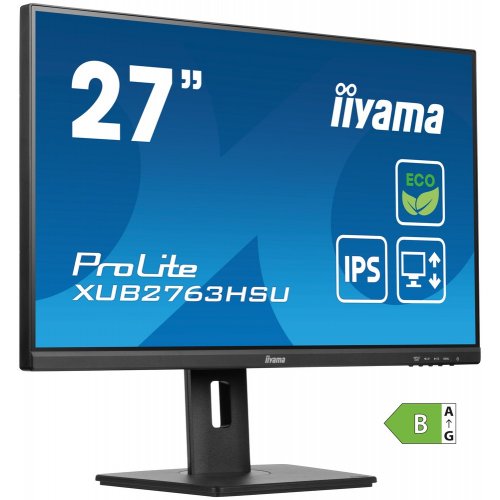 Купить Монитор Iiyama 27" ProLite XUB2763HSU-B1 Black - цена в Харькове, Киеве, Днепре, Одессе
в интернет-магазине Telemart фото