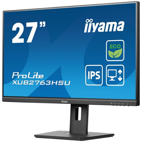 Купить Монитор Iiyama 27" ProLite XUB2763HSU-B1 Black - цена в Харькове, Киеве, Днепре, Одессе
в интернет-магазине Telemart фото