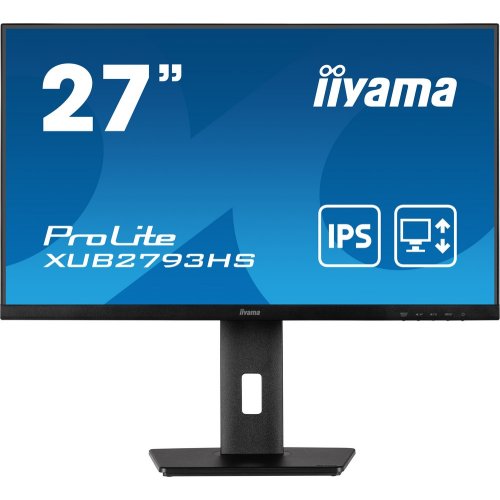 Купить Монитор Iiyama 27" ProLite XUB2793HS-B7 Black - цена в Харькове, Киеве, Днепре, Одессе
в интернет-магазине Telemart фото