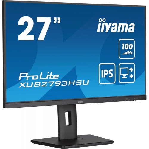 Купить Монитор Iiyama 27" ProLite XUB2793HSU-B6 Black - цена в Харькове, Киеве, Днепре, Одессе
в интернет-магазине Telemart фото