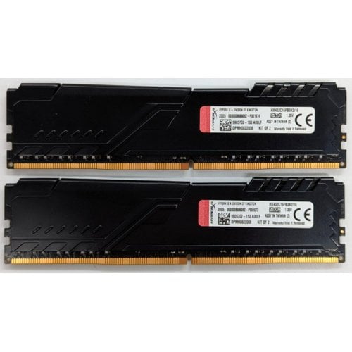 Купить Озу HyperX DDR4 16GB (2x8GB) 3200Mhz Fury Black (HX432C16FB3K2/16) (Восстановлено продавцом, 736342) с проверкой совместимости: обзор, характеристики, цена в Киеве, Днепре, Одессе, Харькове, Украине | интернет-магазин TELEMART.UA фото