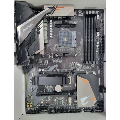 Купить Уценка материнская плата Gigabyte B450 AORUS ELITE V2 (sAM4, AMD B450) (Следы использования, 736406) с проверкой совместимости: обзор, характеристики, цена в Киеве, Днепре, Одессе, Харькове, Украине | интернет-магазин TELEMART.UA фото