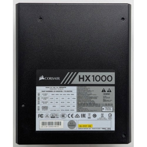 Купить Блок питания Corsair HX1000 1000W (CP-9020139) (Восстановлено продавцом, 736616) с проверкой совместимости: обзор, характеристики, цена в Киеве, Днепре, Одессе, Харькове, Украине | интернет-магазин TELEMART.UA фото