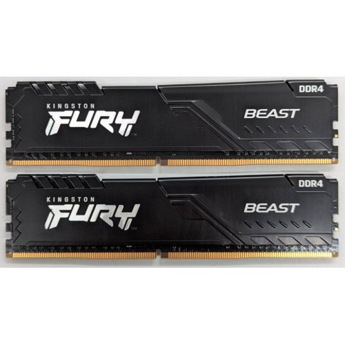 Озп Kingston DDR4 32GB (2x16GB) 3600Mhz FURY Beast Black (KF436C18BBK2/32) (Відновлено продавцем, 736760) купити з перевіркою сумісності: огляд, характеристики, ціна у Києві, Львові, Вінниці, Хмельницькому, Івано-Франківську, Україні | інтернет-магазин TELEMART.UA фото